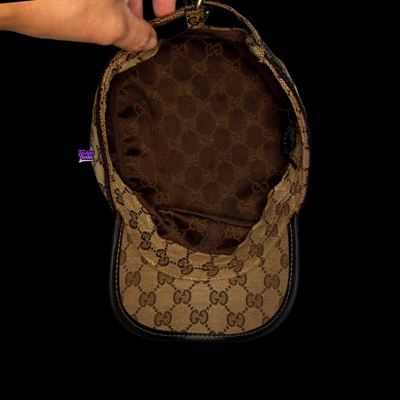 Gucci Tom Ford Vintage Supreme GG Monogram Logo Military Canvas Cap Hat - Picture 3 of 6